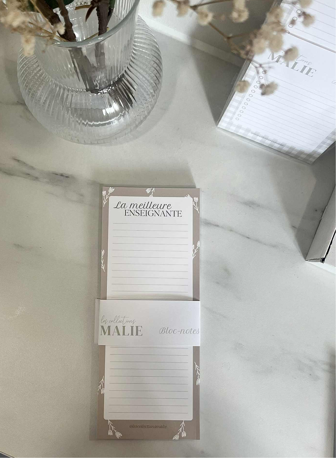 Bloc-notes «meilleure enseignante»