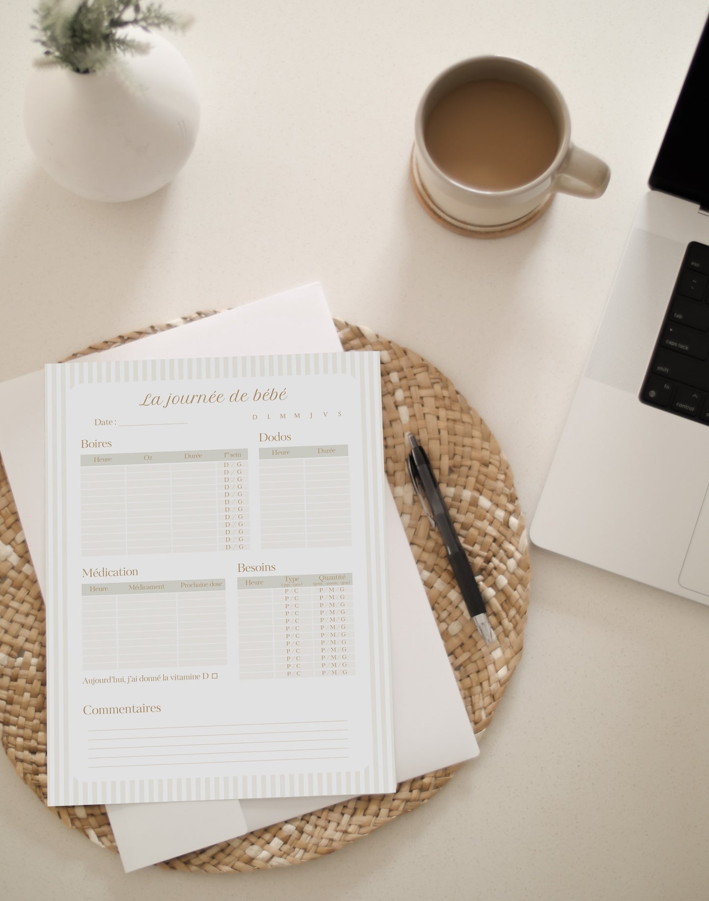 Bloc-notes « journée de bébé »