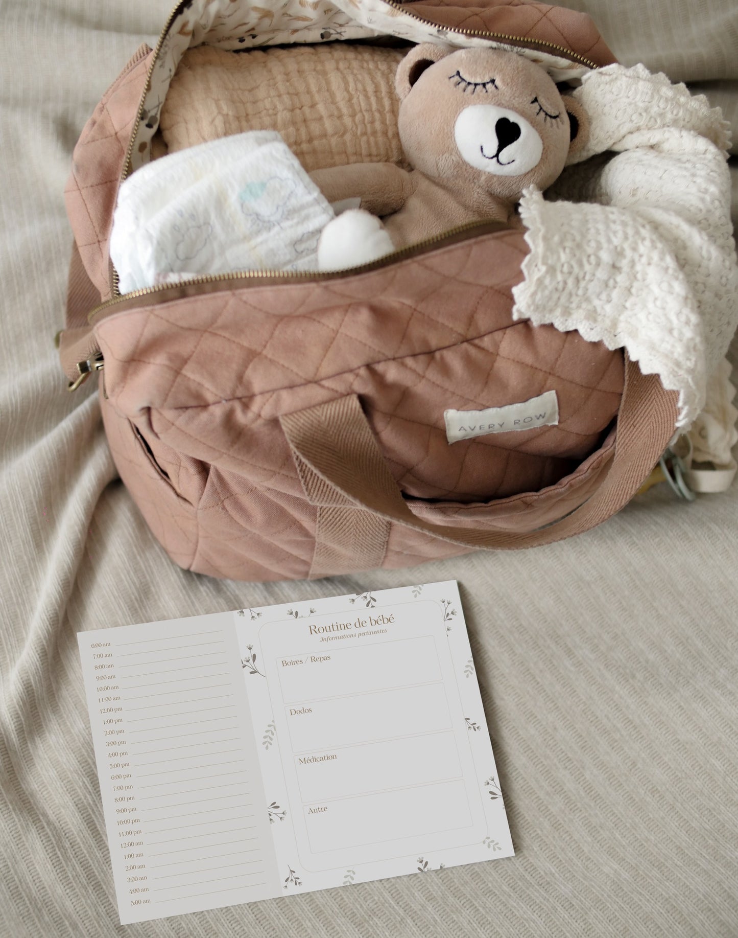 Bloc-notes « routine de bébé » - NUMÉRIQUE