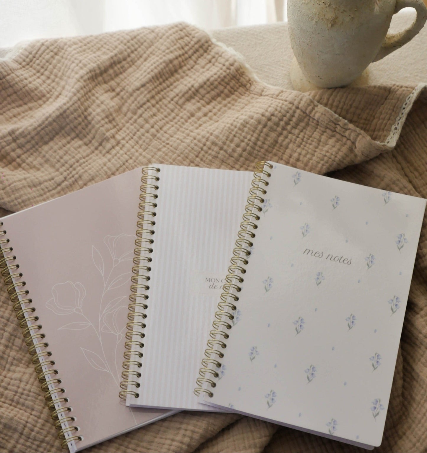 Cahier de notes 8,5x5,5 po – 50 pages – Couverture laminée