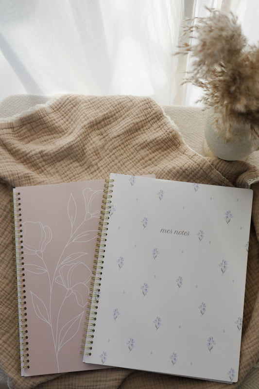 Cahier de notes 8,5x11 po – Grand format – 50 pages