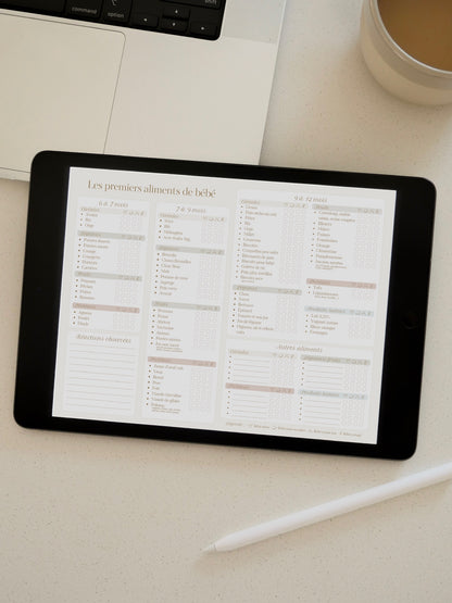 Liste d'introduction des aliments pour bébé - NUMÉRIQUE