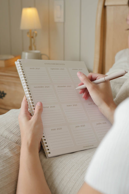 Agenda sans date - Hebdomadaire