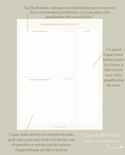 Agenda pour éducatrice 2026-2027 | Planificateur 8,5 x 11