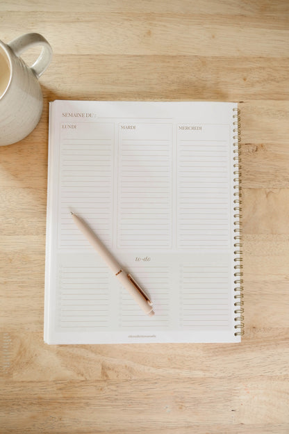 Agenda sans date - Hebdomadaire