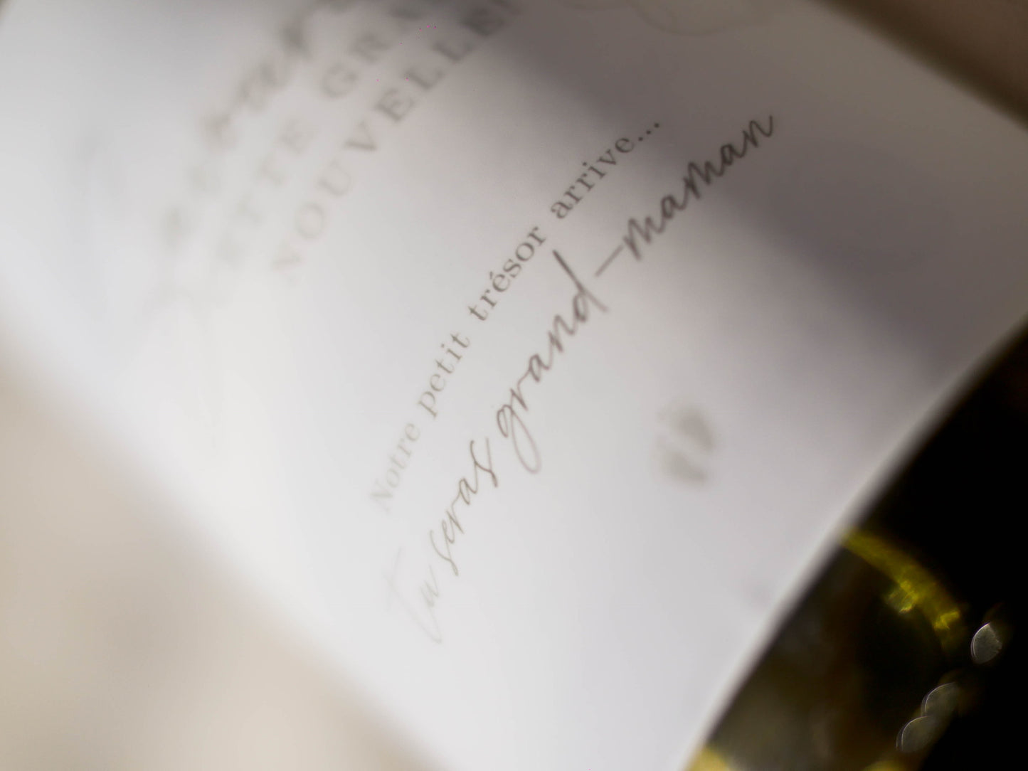 Autocollants bouteille de vin annonce grossesse