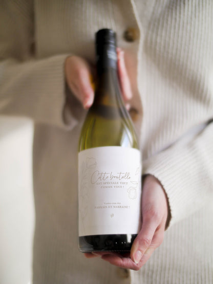 Autocollants bouteille de vin annonce grossesse